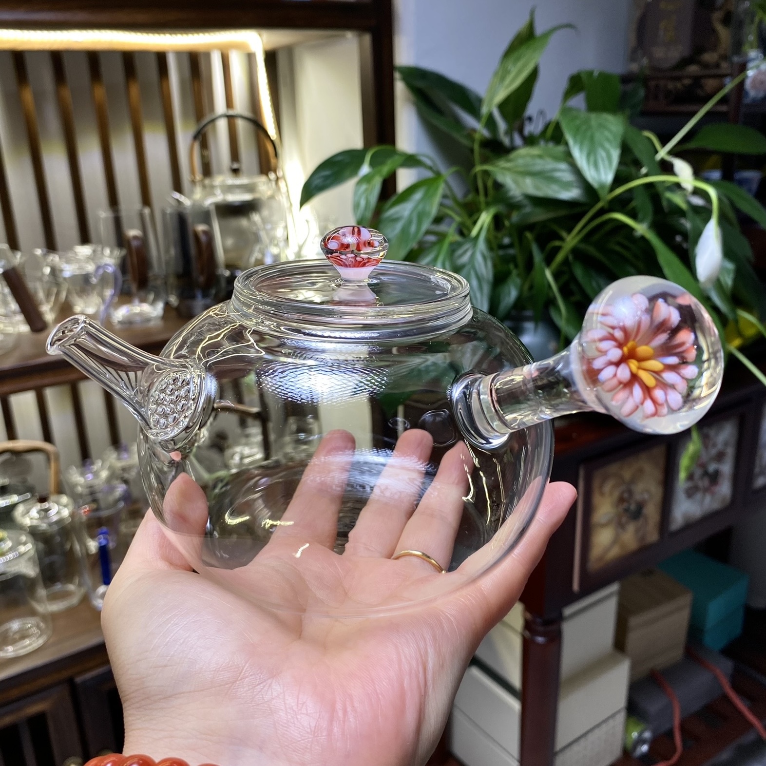 品德坊泡茶小壶纯手工中式泡茶壶透明过滤耐热玻璃日常茶道