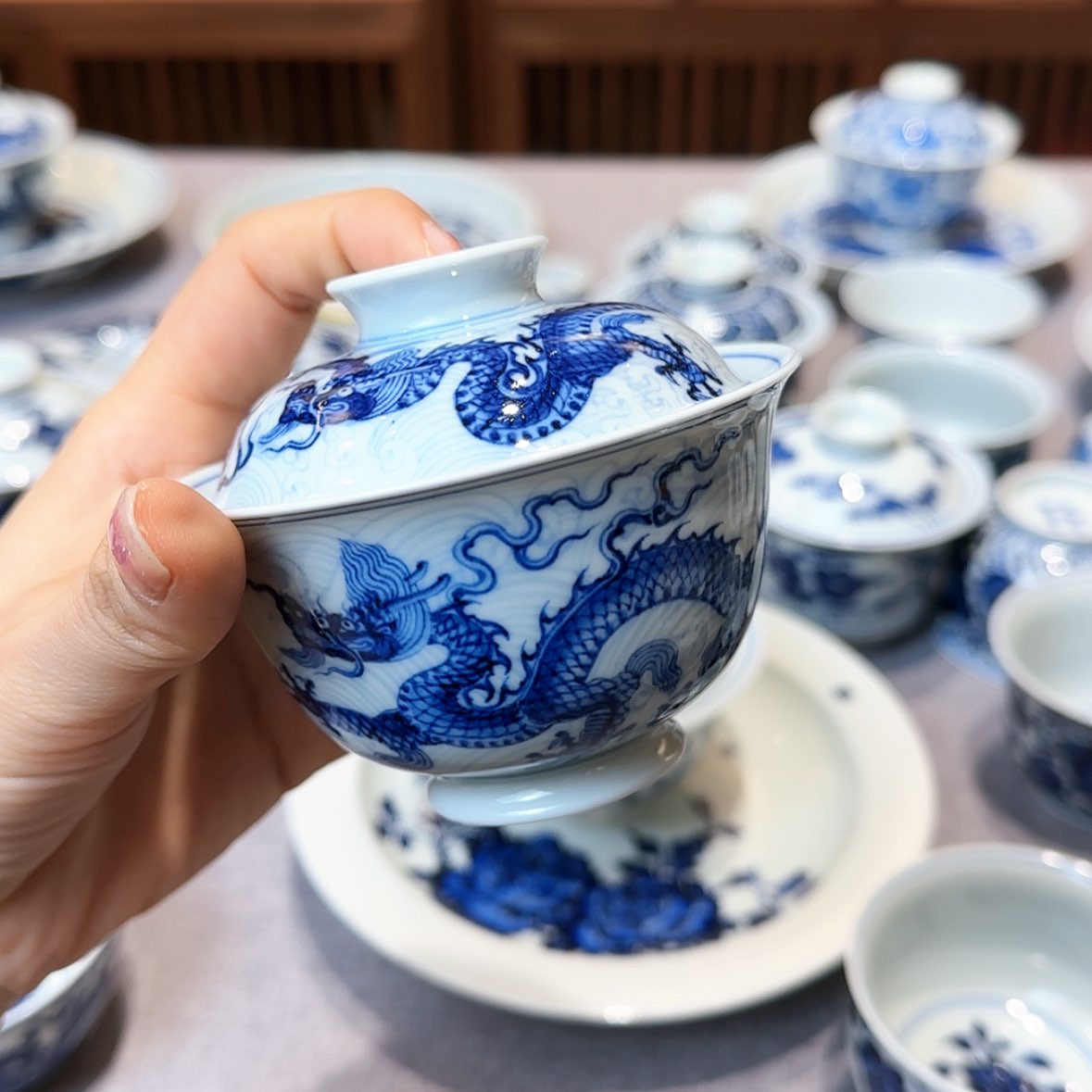 【闪购商品】陶瓷杯狮***1预售淡海水150容量盖碗