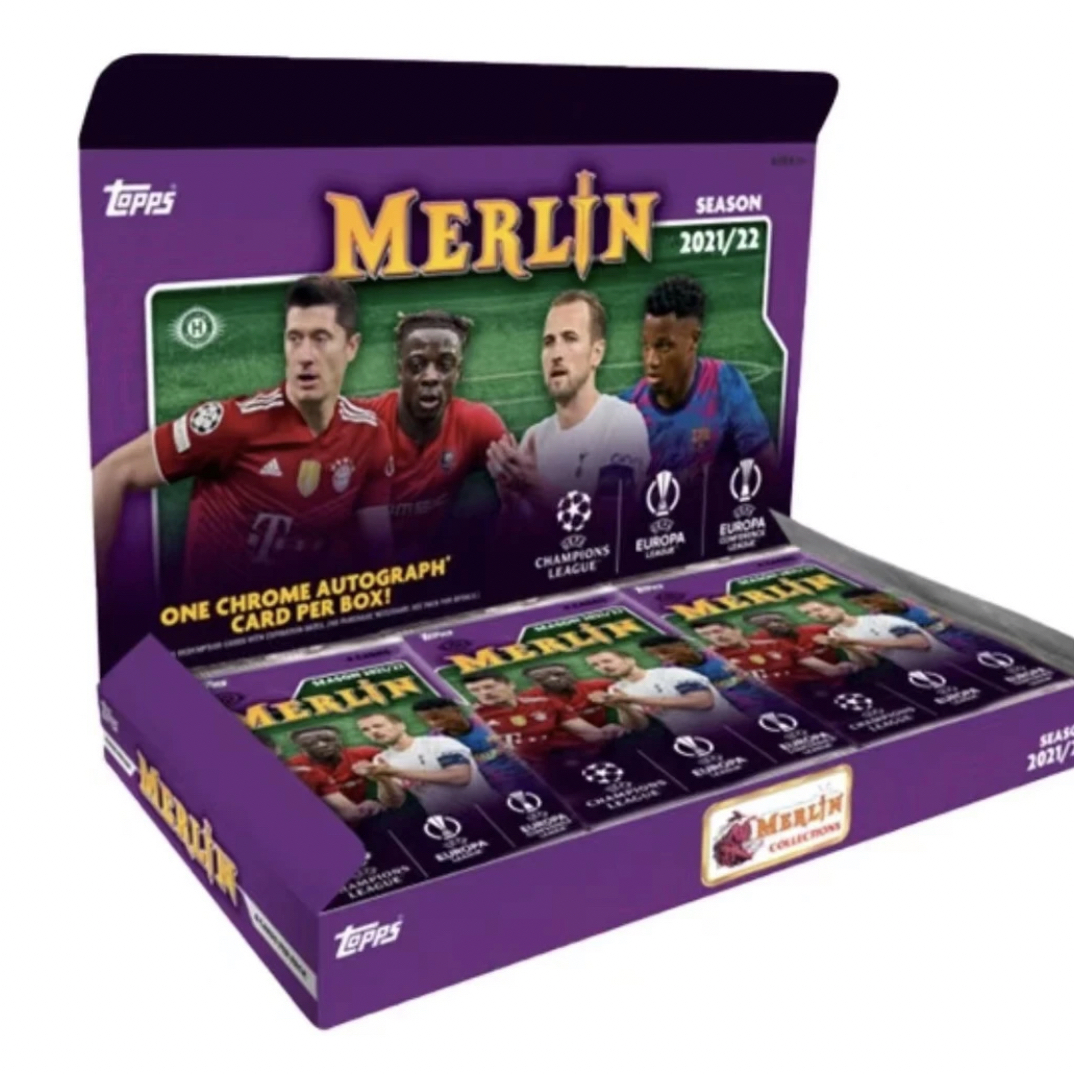 【拆盒】2021-22 Topps Merlin 梅林欧冠 足球球星卡盲盒（默认代拆）