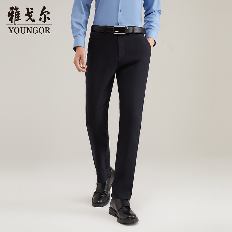 雅戈尔男秋冬季青年商务舒适休闲男长裤男秋冬裤子休闲裤329979