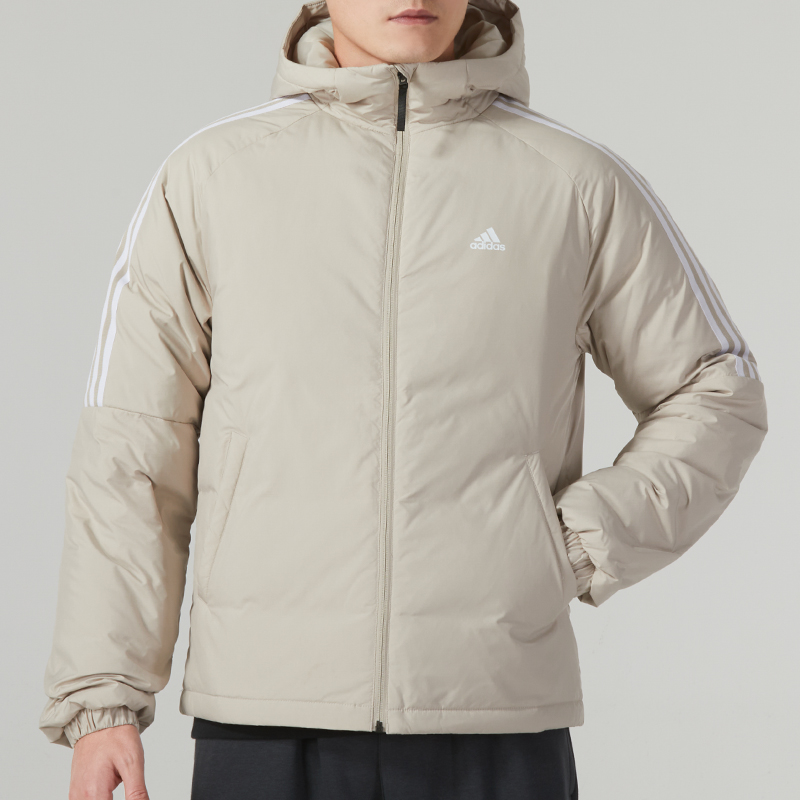 【达人专属】阿迪达斯男子羽绒外套冬季运动服连帽保暖羽绒服IT8728