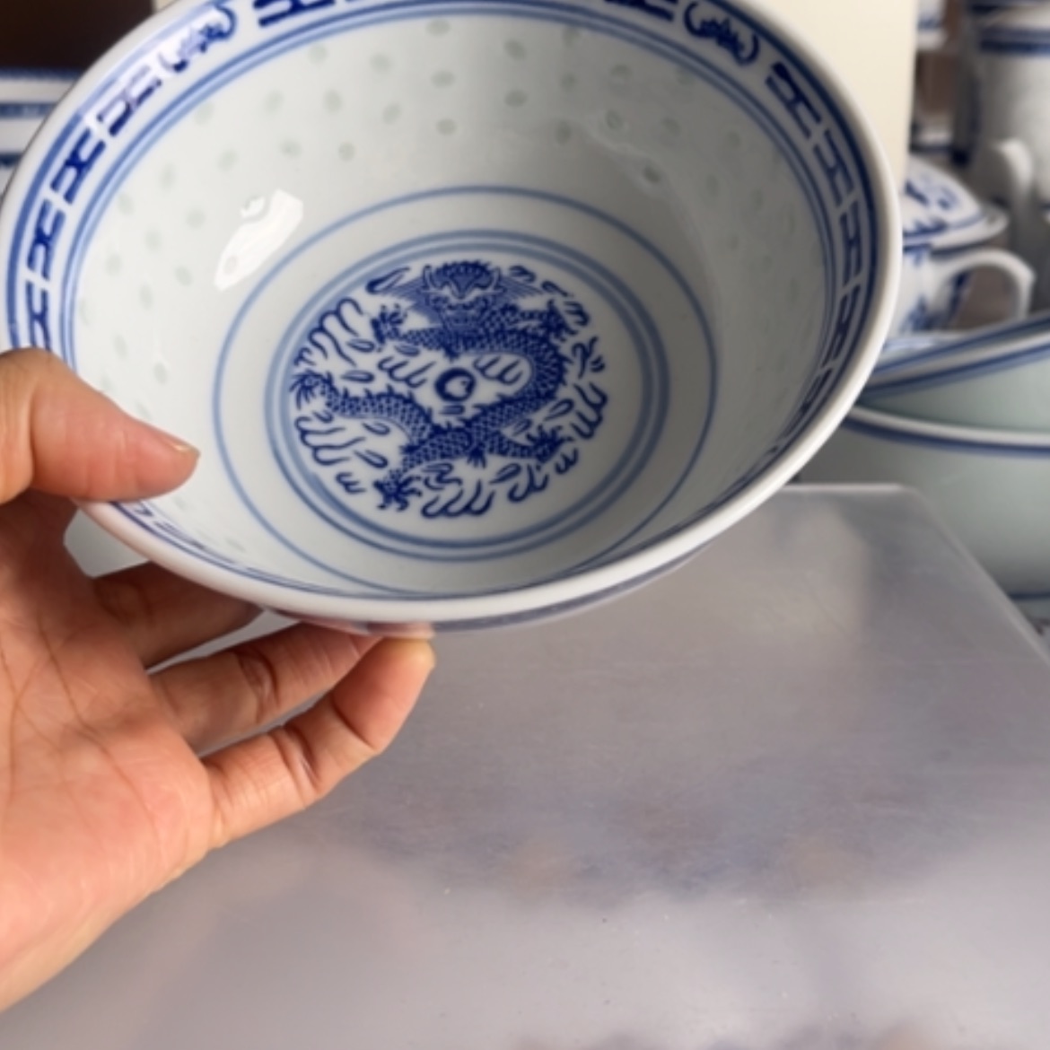 【闪购商品】陶瓷碗6英寸龙深