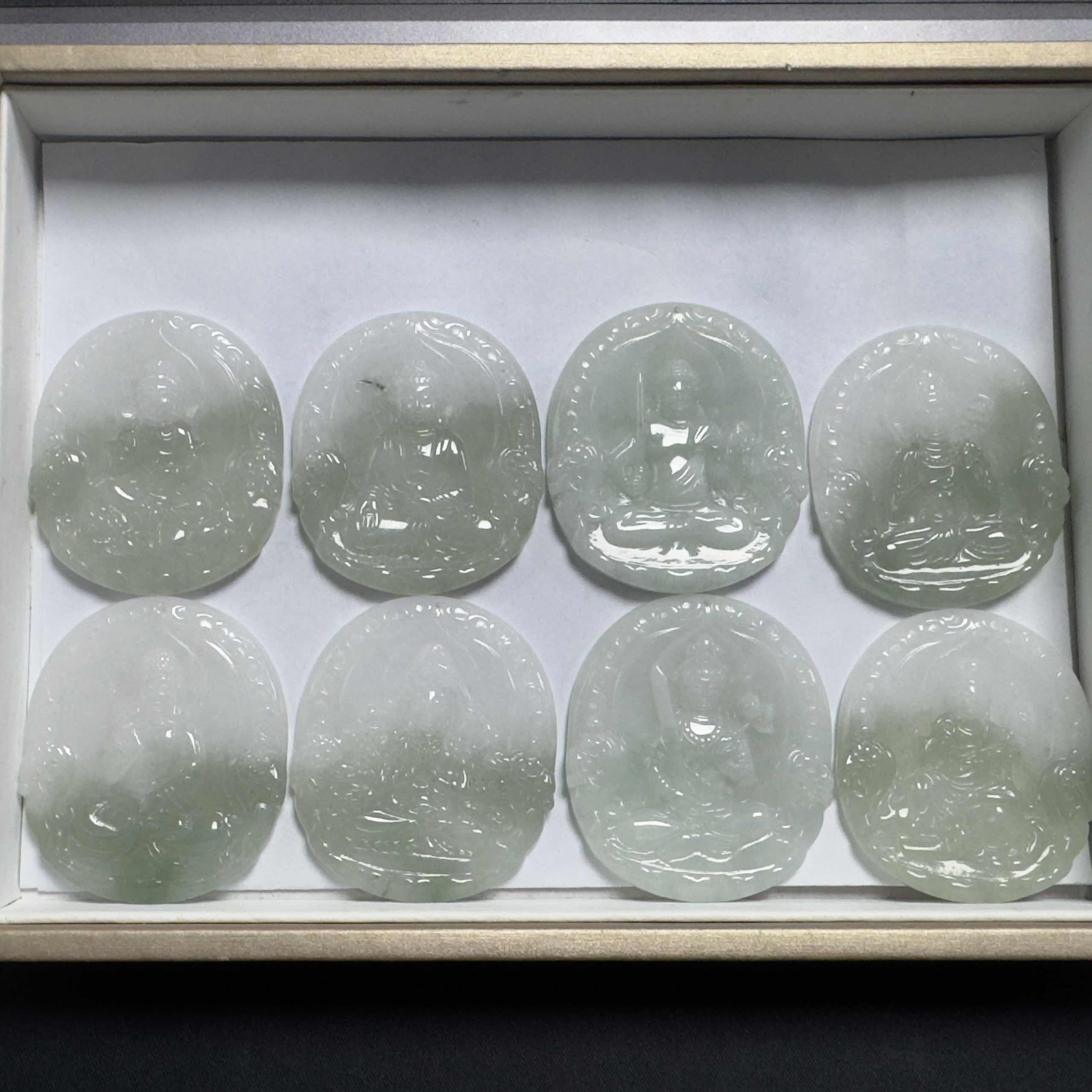 【小蕊翡翠】八大守护神翡翠吊坠多样性毛货定制发货XR-4878