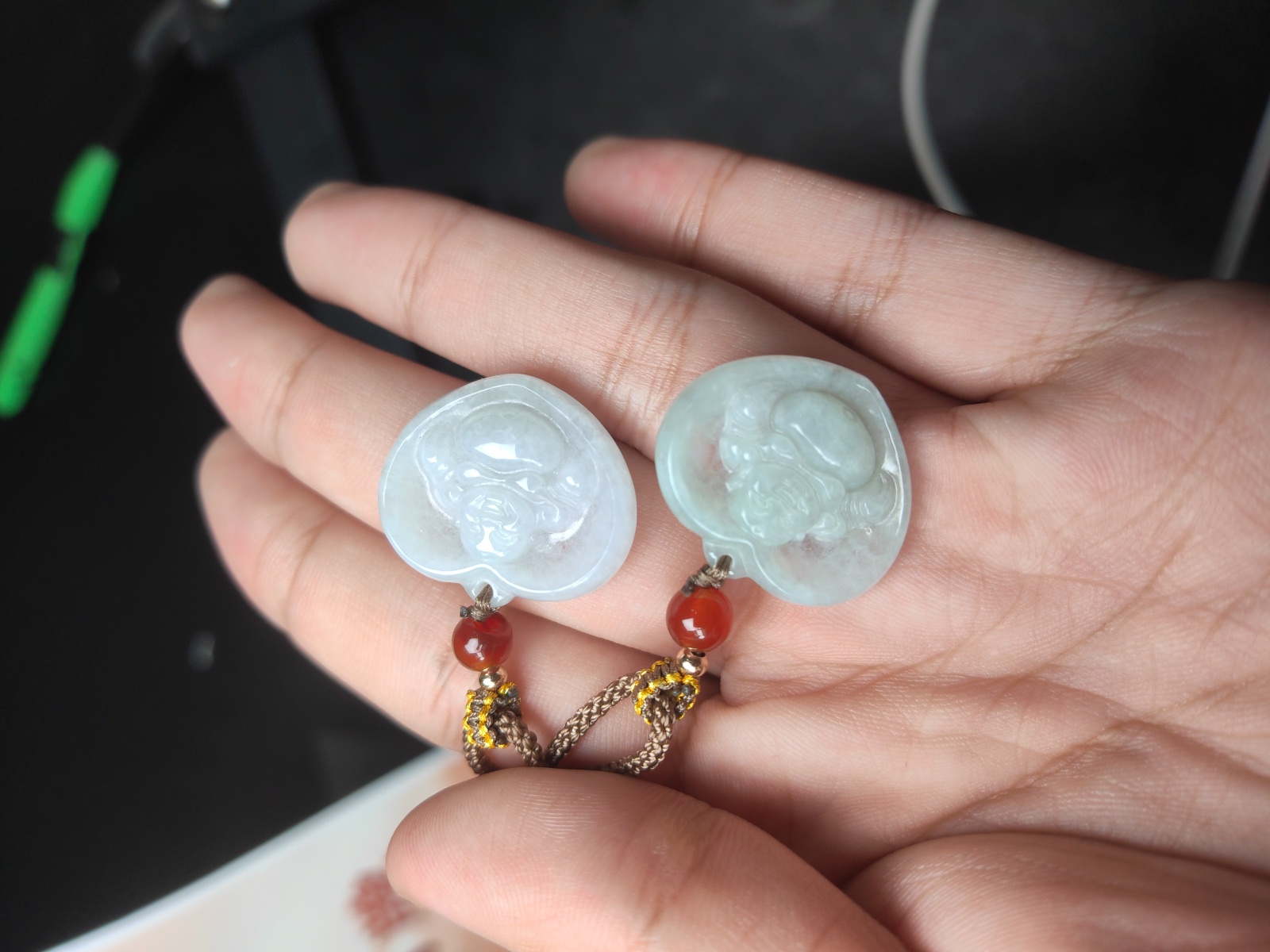 翡翠爱心小佛公