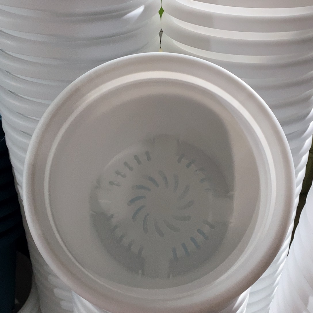 树脂四季盆3号无拖纯白3