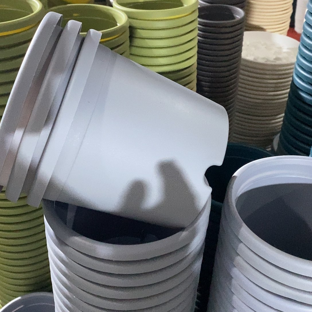 树脂四季盆2号无拖雾霾蓝12个