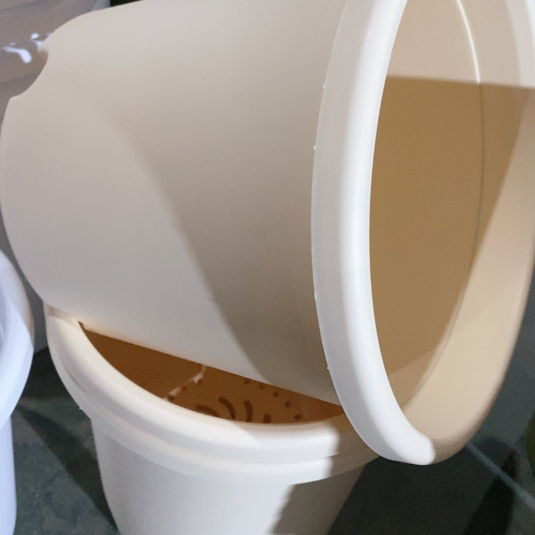 树脂四季盆4号无拖米黄3