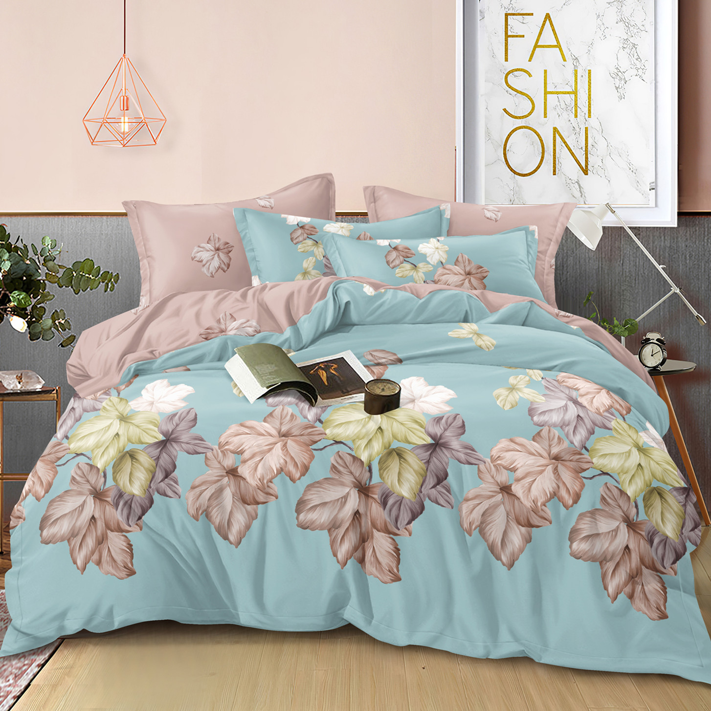 轻奢加厚斜纹磨毛四件套-清欢