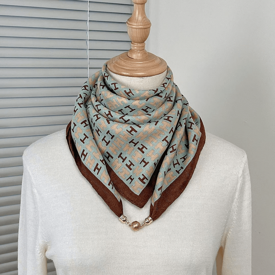 【到手2条】2025新款护颈洋气保暖女丝巾磁吸扣秋冬季围巾女冬季