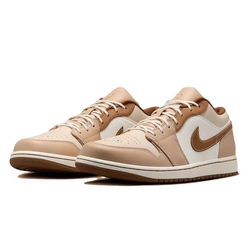 【世贸JD】JORDAN1 LOW AJ1男款米棕低帮运动休闲板鞋HF5753221