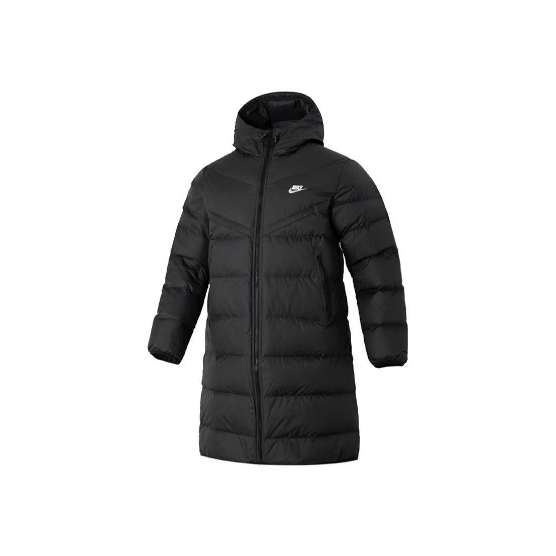 【冬季新款】耐克/NIKE 休闲中长款连帽羽绒服 男款 黑色FB8180010