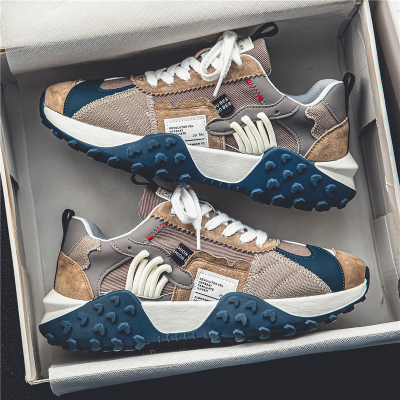 秋冬季休闲运动鞋国潮断码男鞋子2023新款男士跑步鞋厚底防滑潮鞋