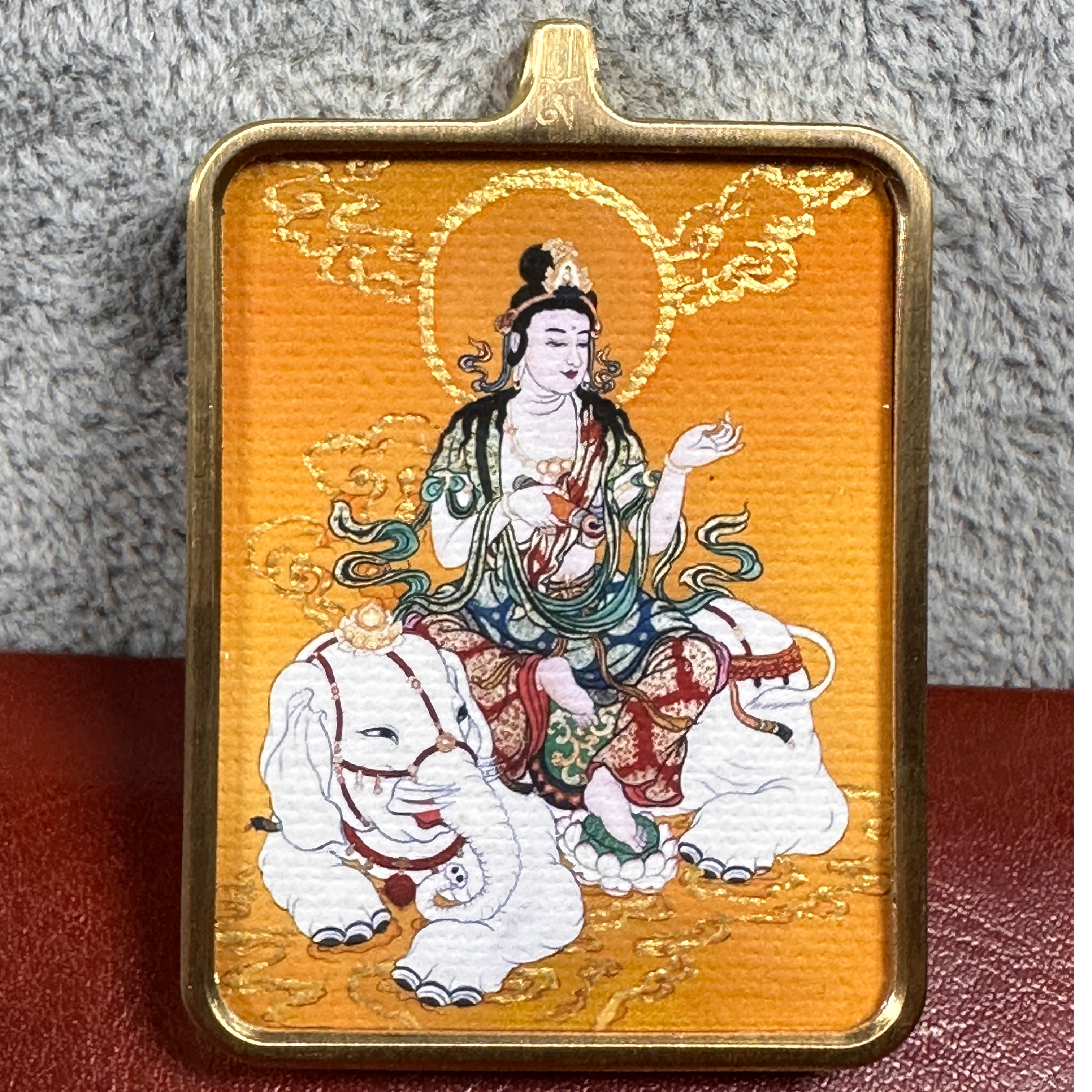  龙 蛇 普贤  唐卡 艺术 天然 钛钢 壳子                       