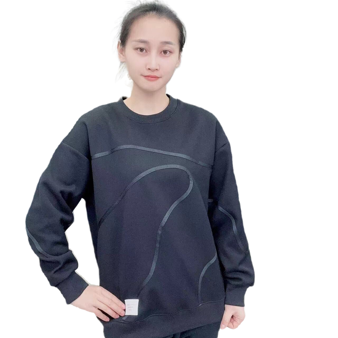 2553新款春装时尚潮流男装国风微潮韩版穿搭户外运动休闲圆领卫衣