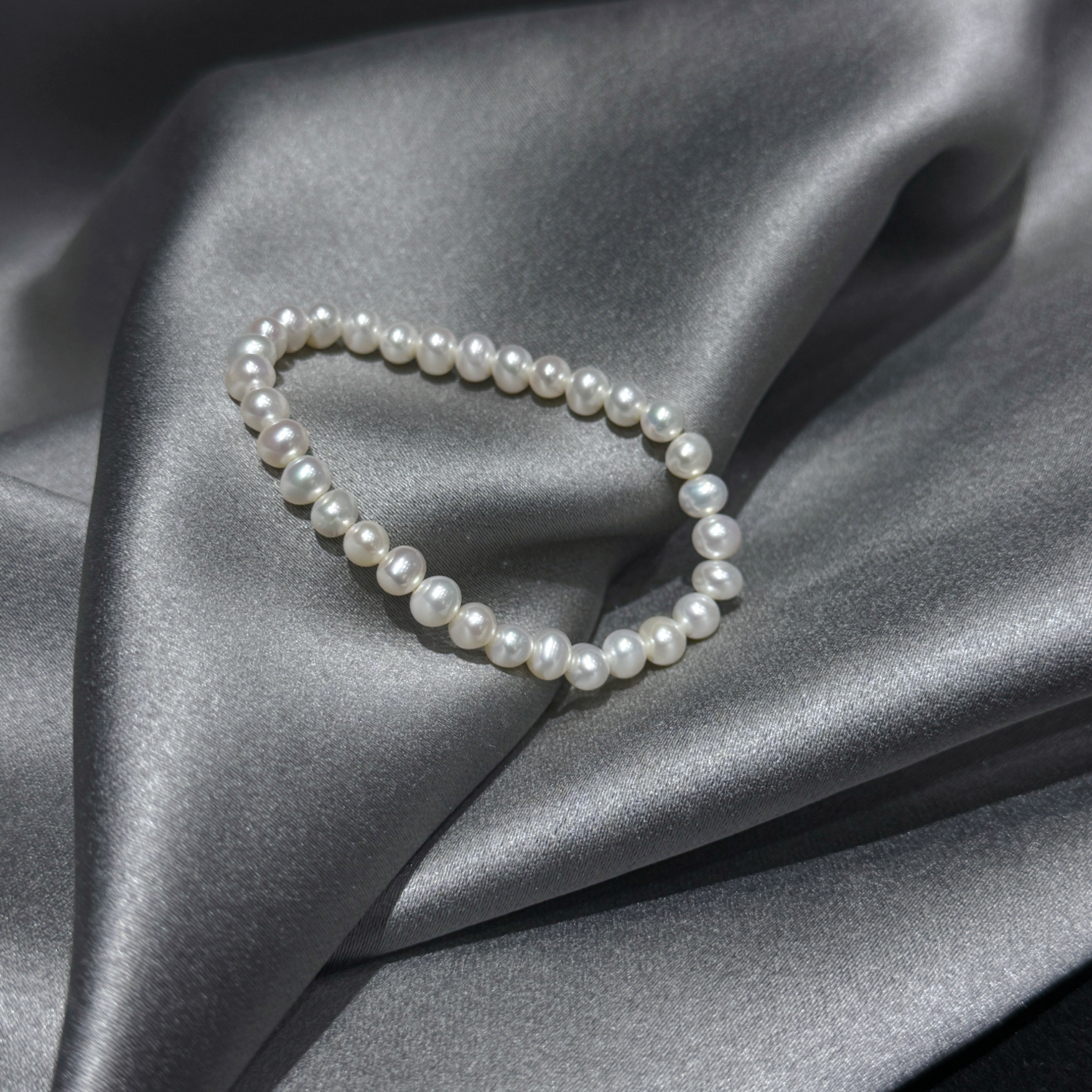 淡水无核珍珠手链6mm左右百搭经典款