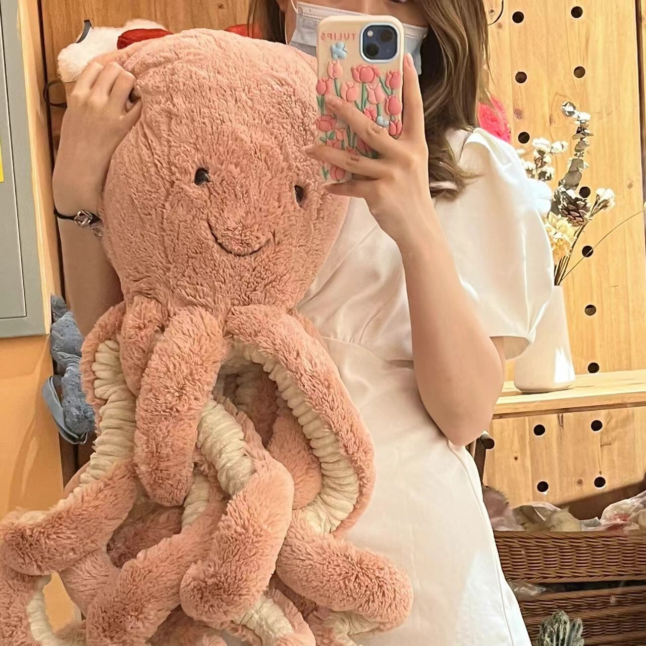 英国jELLYCAT大号奥德儿章鱼毛绒安抚玩具公仔海洋八爪鱼玩偶