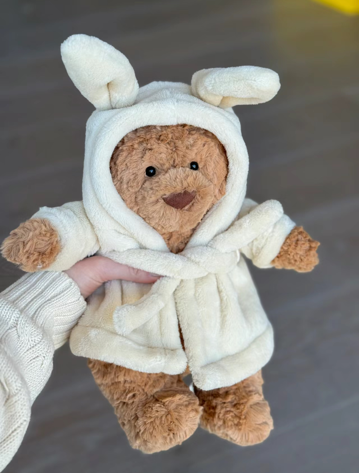 英国JELLYCAT浴袍巴塞罗熊毛绒公仔安抚软玩偶泰迪熊玩具熊仔玩偶
