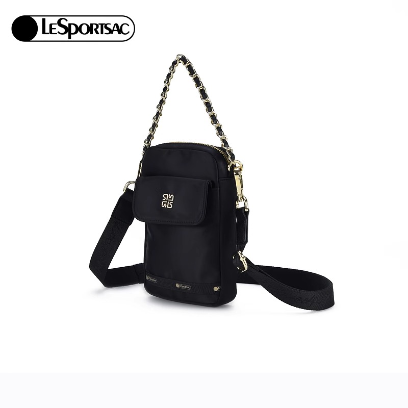 【商场同款】LeSportsac乐播诗手机包斜挎包L197女小方包黑色小挎包