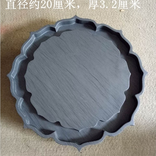 自产自销莲花禅型歙砚台发墨实用茶盘茶托壶承送徽墨文房四宝包邮