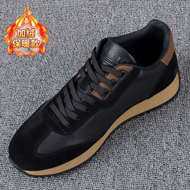 男鞋秋冬运动鞋男2023新款时尚拼色高帮休闲鞋男加绒