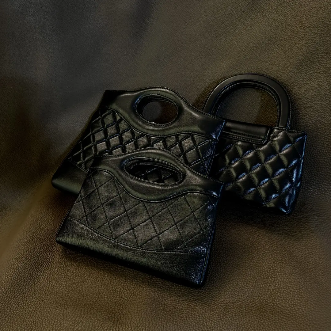 小香羊皮nano20尺寸和23k和31bag羊皮原厂时尚轻奢黑色