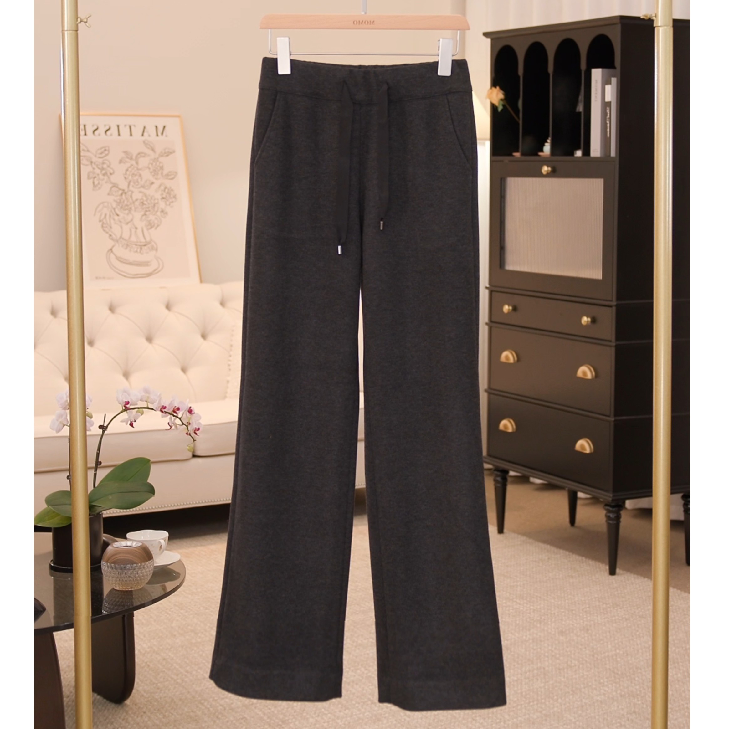 【暖心价】经典款”云游二代“ 显瘦气质垂感绵羊毛窄版直筒裤