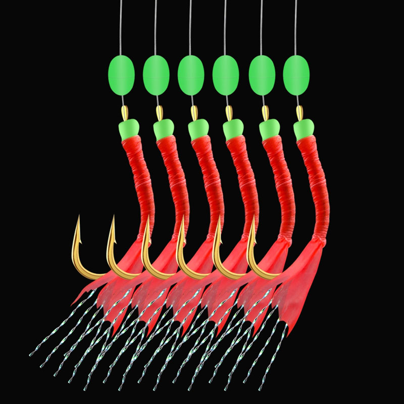 鱼钩虾皮串钩翘嘴仿生串钩飞蝇钩白条钩路亚假饵抛竿套装亮片渔具