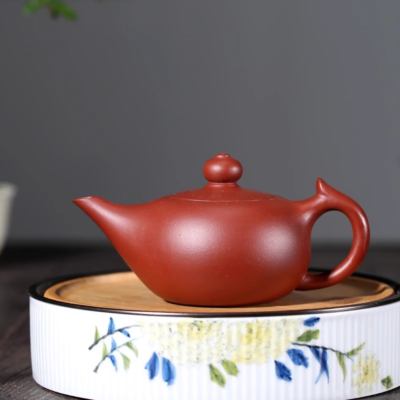 原矿朱泥长嘴西施壶大容量中式纯手工泡茶壶家用复古紫砂壶ZG050