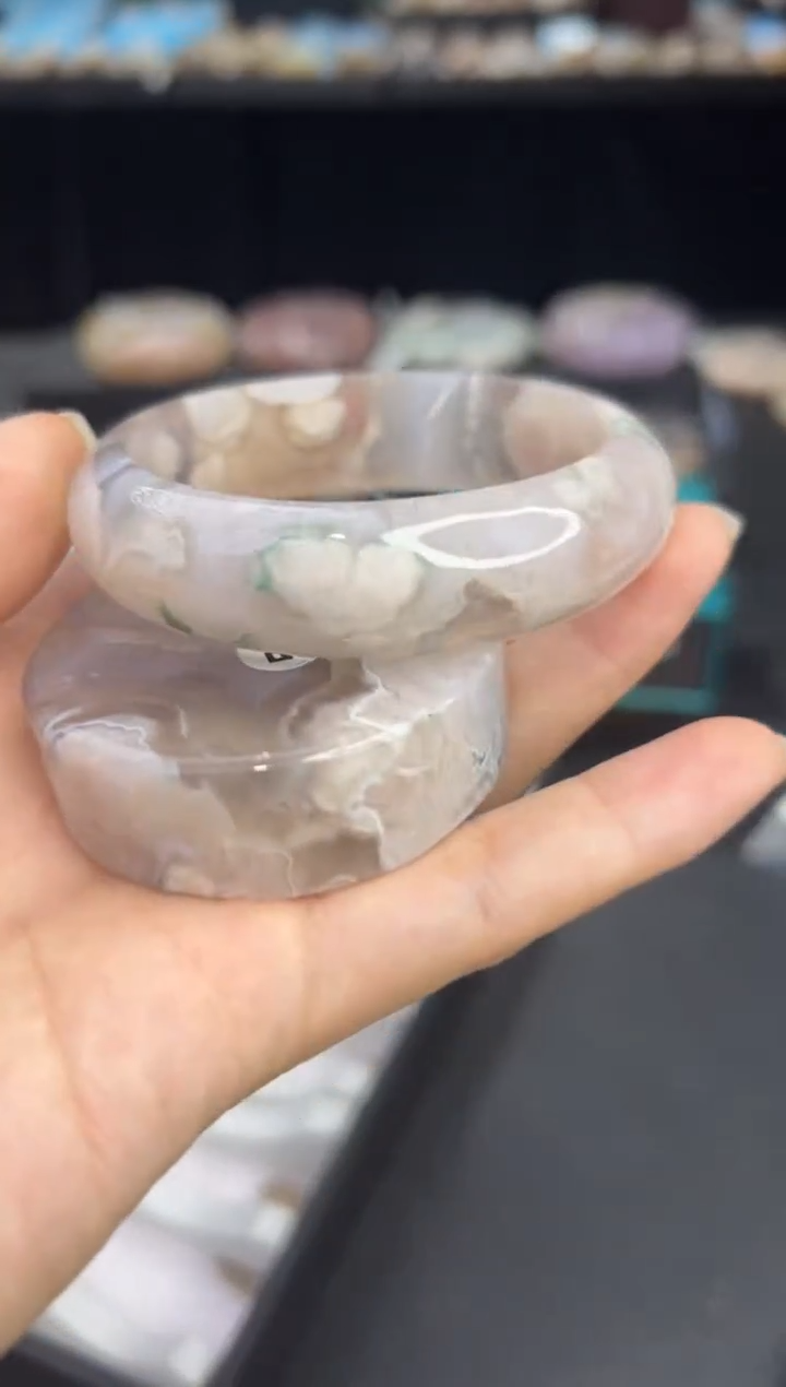 【闪购商品】石英质玉手镯未镶嵌221（55圈赠送镯心）8129493