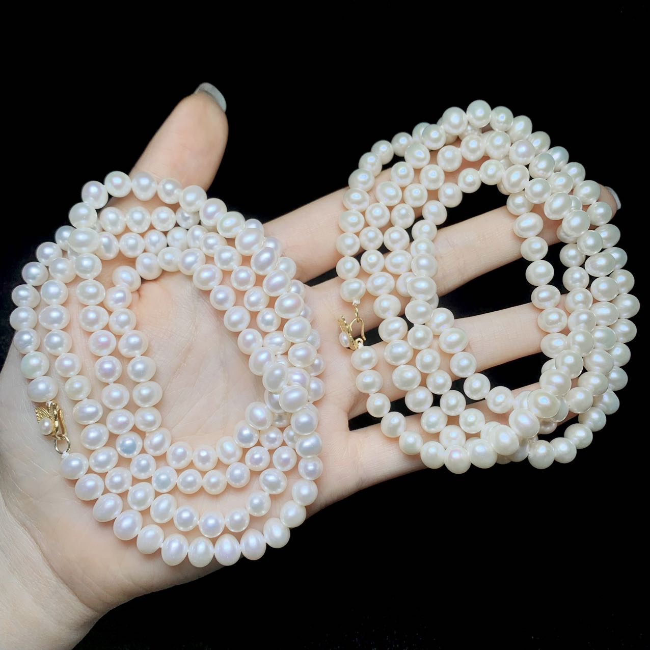 【云上好物】12 DS52818-珍珠项链-多样性发一件-6mm（JG）