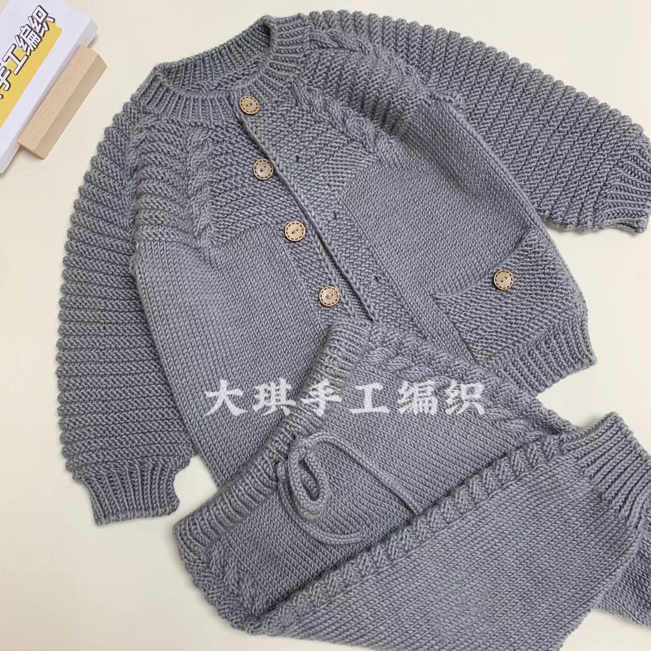 小秋！小翻领材料包！（非成品）儿童毛线！！一团二两