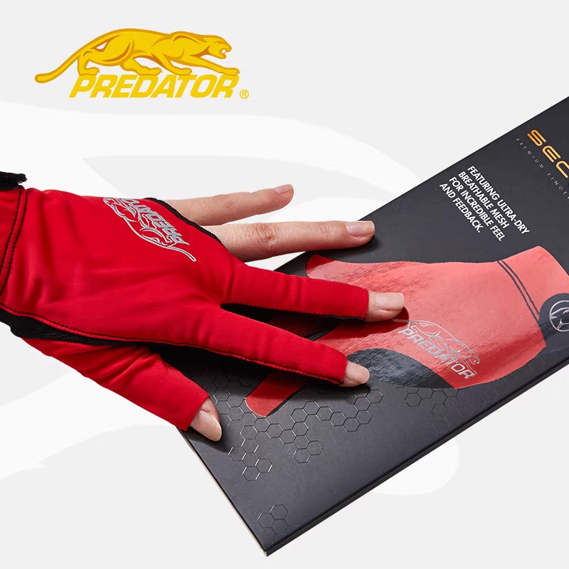 美洲豹台球手套三指专业高档左右手男女露指薄款防滑耐磨桌球手套