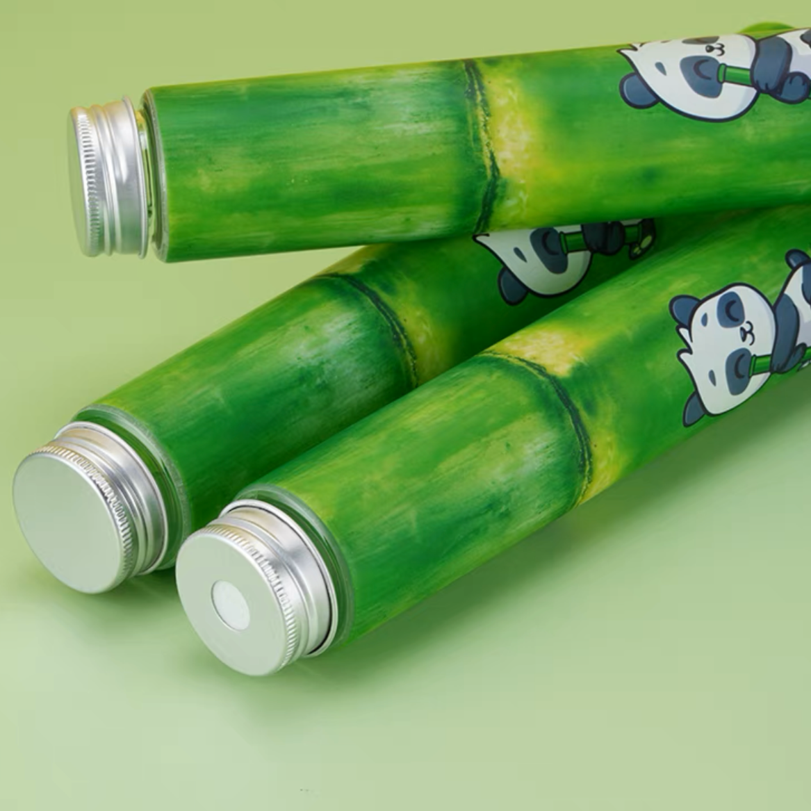 网红一支抱抱竹奶茶瓶和气一次性饮料瓶桃熊猫同款抱竹塑料奶茶瓶