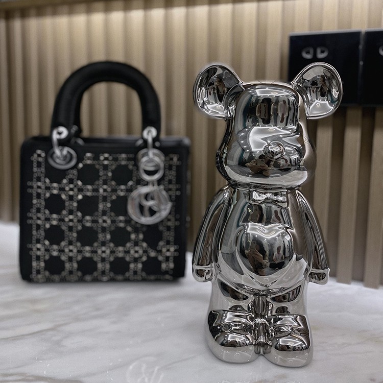 35CM卡通幻彩熊客厅摆件优质网红玄关酒柜电视柜办公室装饰品