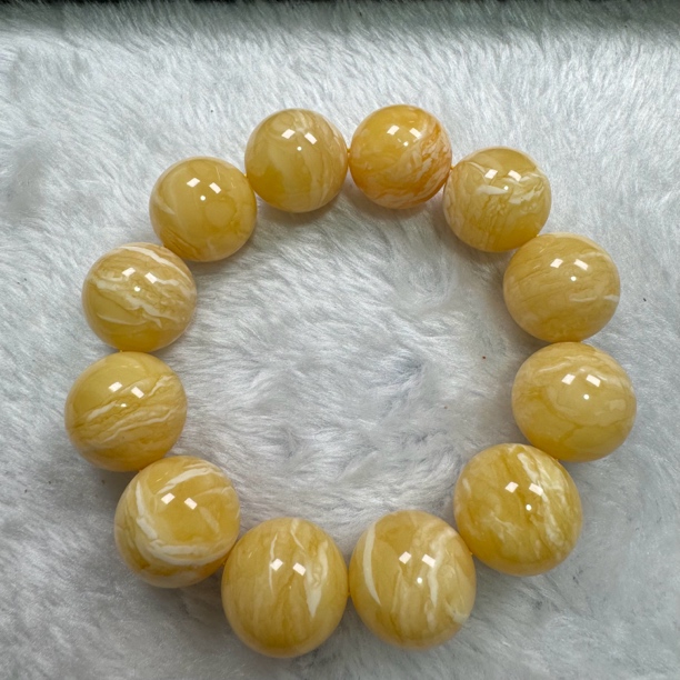 蜜蜡 同料 奶咖 虎皮纹