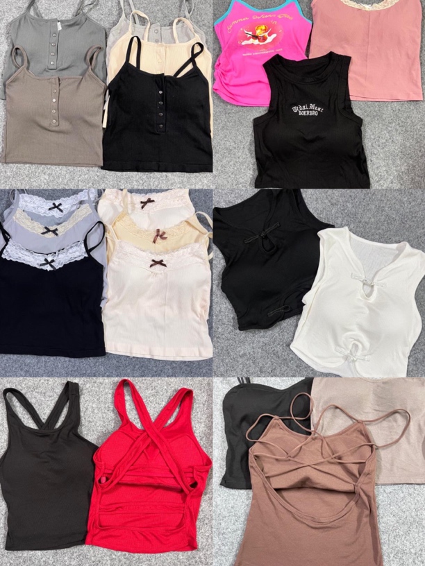 【下单备注编号 】no退no换小吊带背心带胸垫女外穿背心小胸内搭