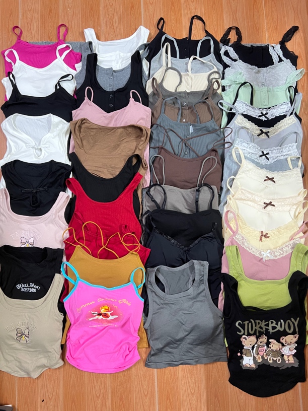 【下单备注编号 】no退no换小吊带背心带胸垫女外穿背心小胸内搭