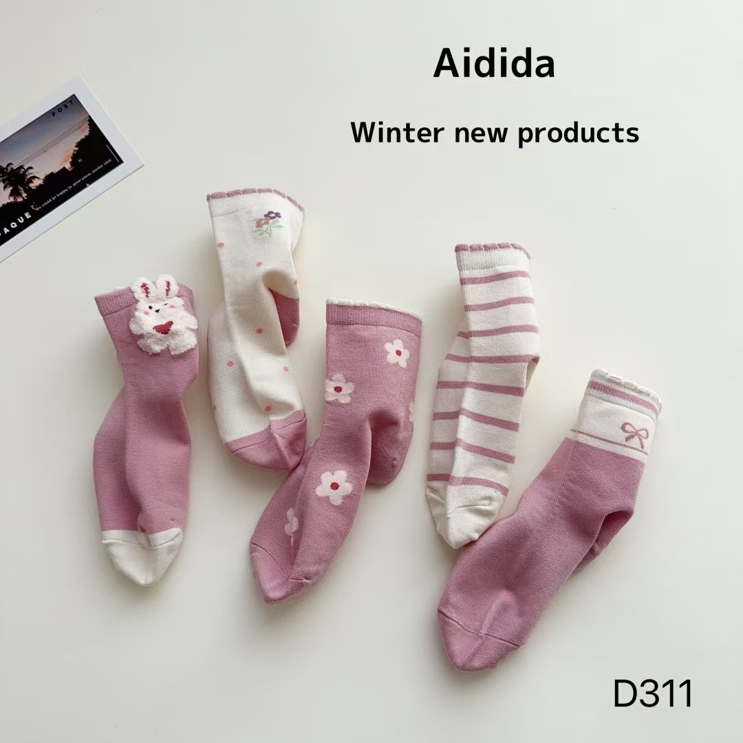 冬季新款男女士棉袜，棉袜时尚防臭成人袜子简约风潮袜