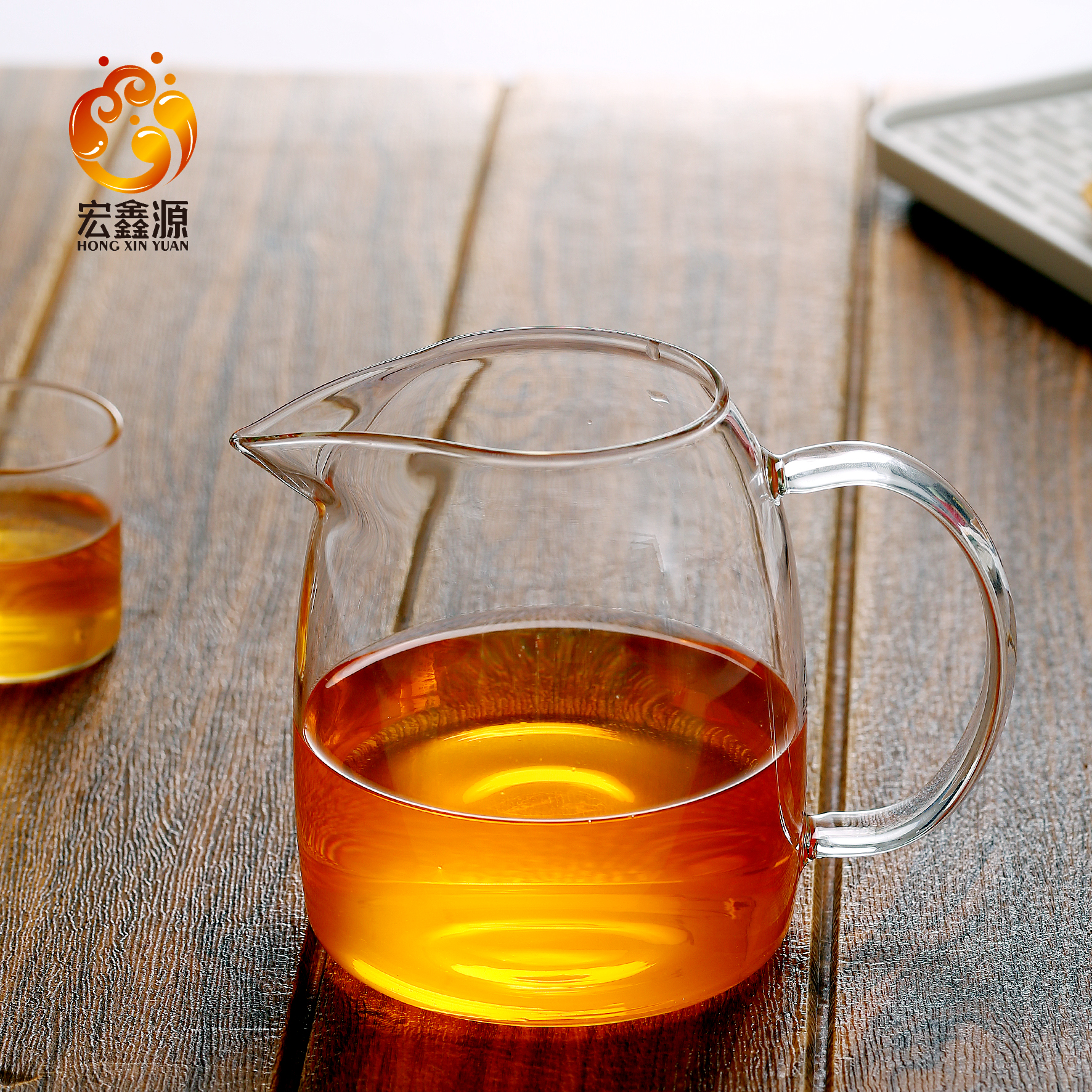 宏鑫源H1001大号大容量手工茶具透明家用公道杯分茶器公杯加厚