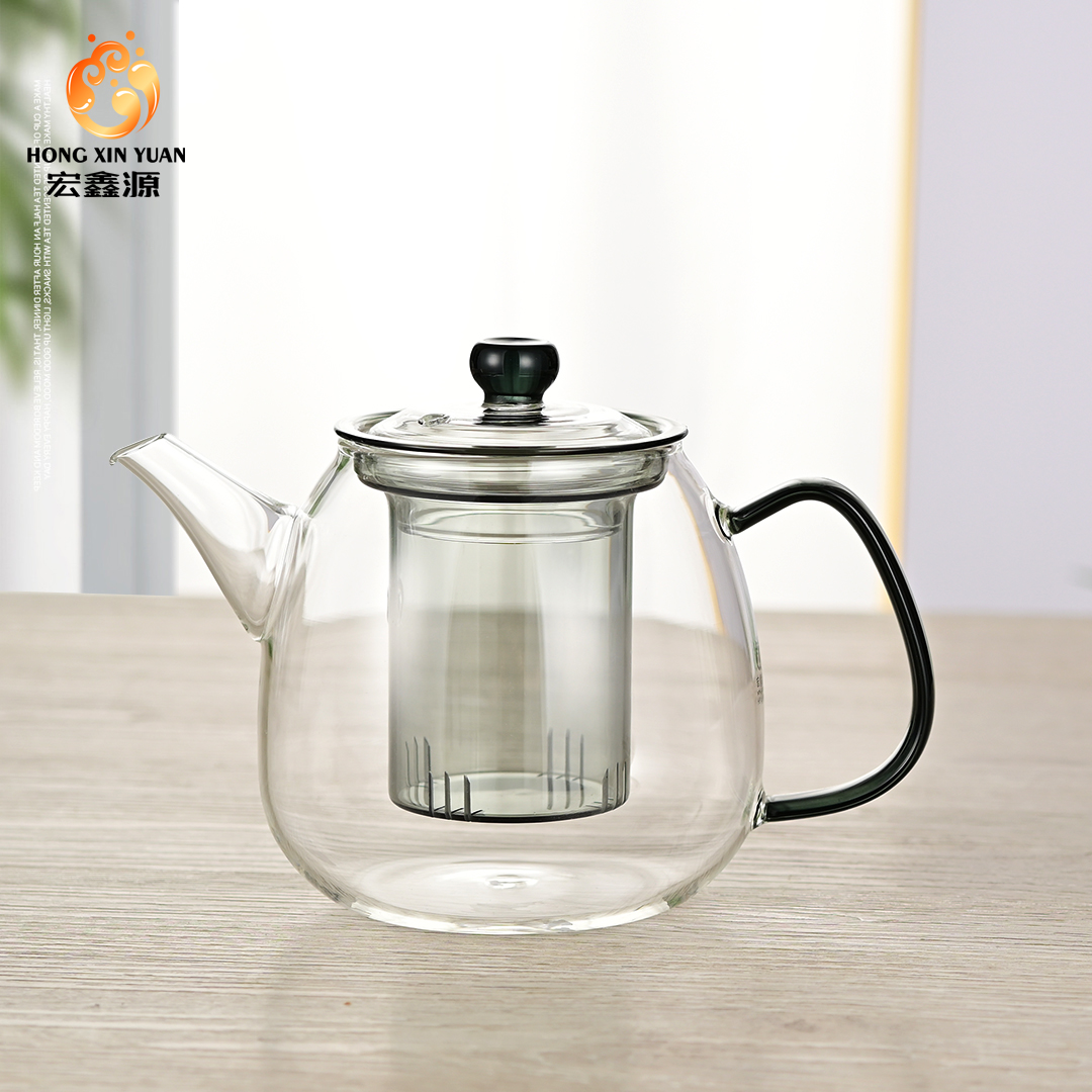 宏鑫源H813过滤泡茶壶茶具透明家用耐热耐高温大容量加厚玻璃