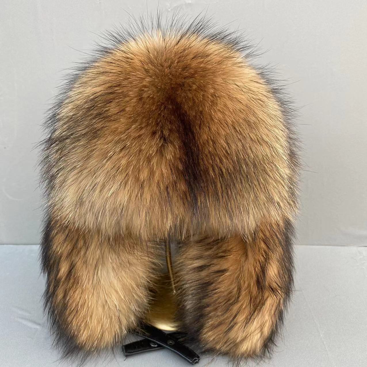 凯豪硕齐貉子霸王帽冬季保暖护耳帽全毛