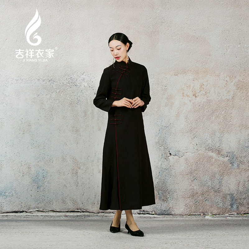 落花人独立（连衣裙）咖色923233704