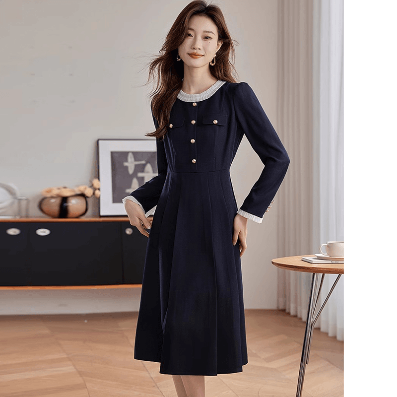 7.11早预告款秋季高级感女装时尚小香风气质显瘦连衣裙 NTS681012