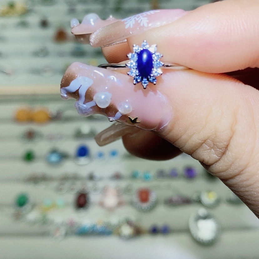 【闪购商品】烟晶戒指银S925镶嵌