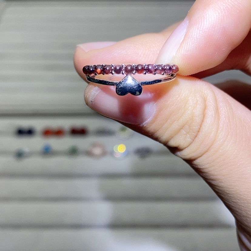 【闪购商品】烟晶戒指银S925镶嵌