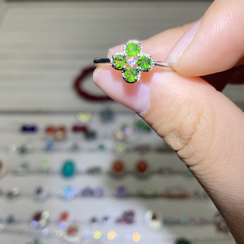 【闪购商品】烟晶戒指银S925镶嵌