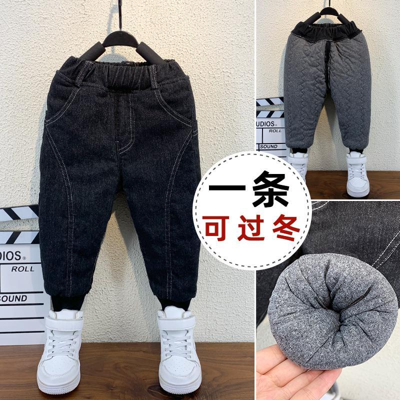 小童加绒裤子秋冬过冬童裤宝宝洋气裤冬季外穿棉裤儿童加厚保暖裤