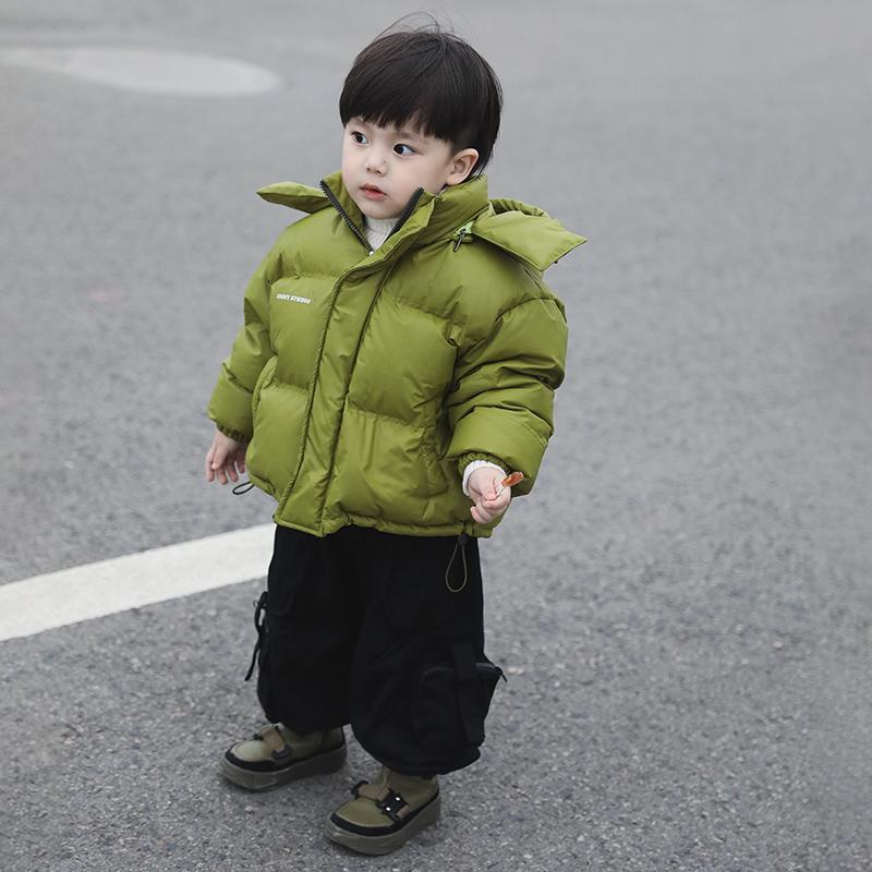 秋冬棉衣外套带帽加厚中小童儿童冬季棉袄2023新款洋气棉服面包服