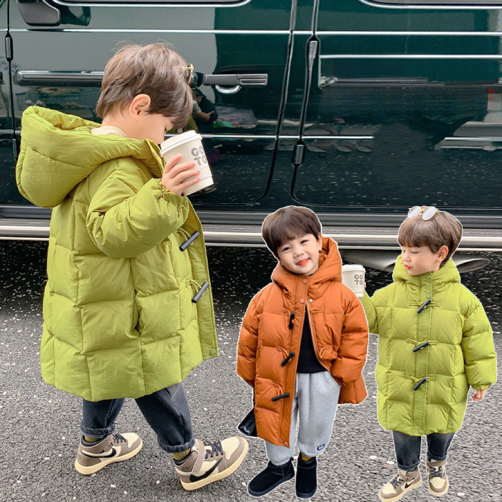 保暖服2023新款秋冬儿童洋气外套男连帽冬季加厚小童婴儿