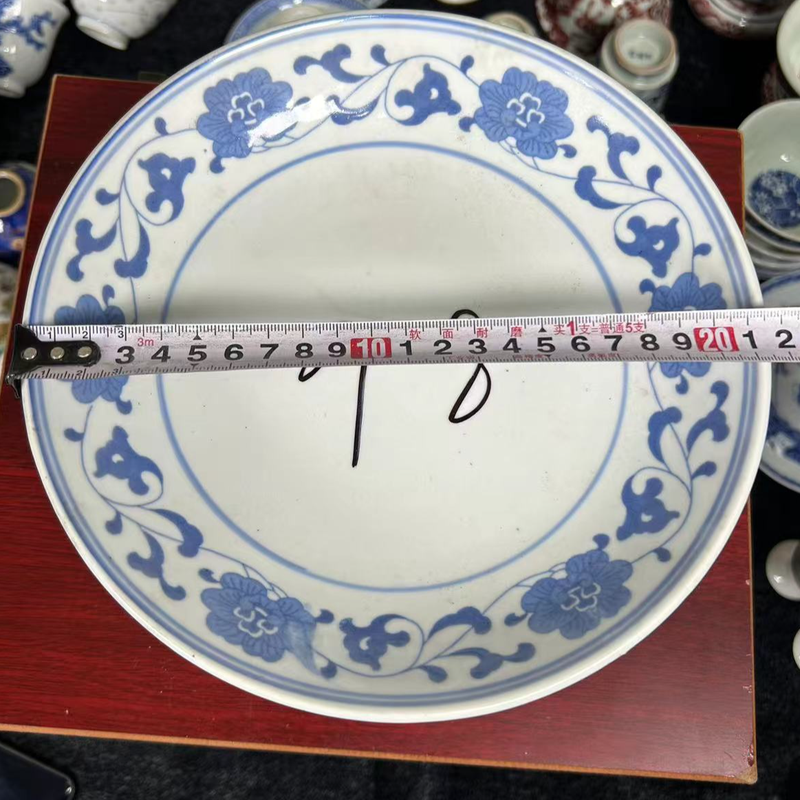 景德镇陶瓷 芙蓉花高脚果盘